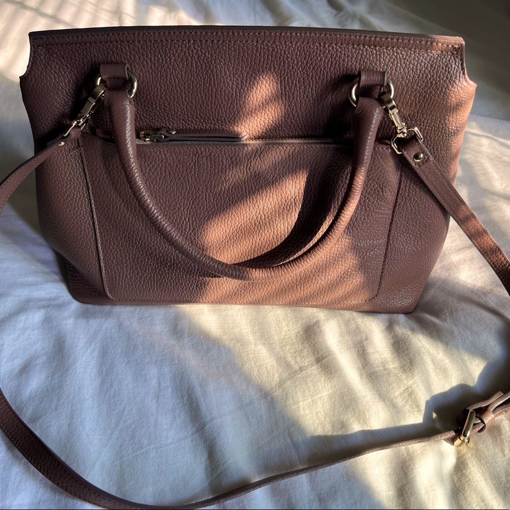Gianni Notaro CJ genuine leather handbag Mauve/Tan